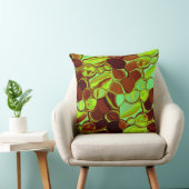 緑がかった茶色の丸い金属的な知覚 クッション (椅子)