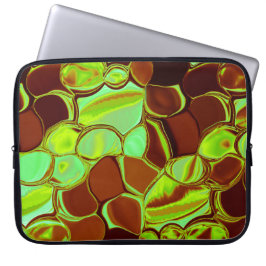 緑がかった茶色の丸い金属的な知覚 ラップトップスリーブ