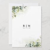 緑が日付カードを保存 セーブザデート (裏面)