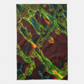 緑が火の上で排出 キッチンタオル (縦)