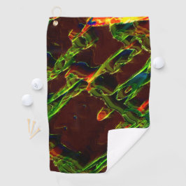 緑が火の上で排出 ゴルフタオル