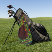 緑が火の上で排出 ゴルフタオル (グリーン)