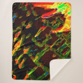 緑が火の上で排出 シェルパブランケット (正面)