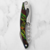 緑が火の上で排出 ソムリエナイフ (裏面)