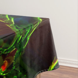 緑が火の上で排出 テーブルクロス