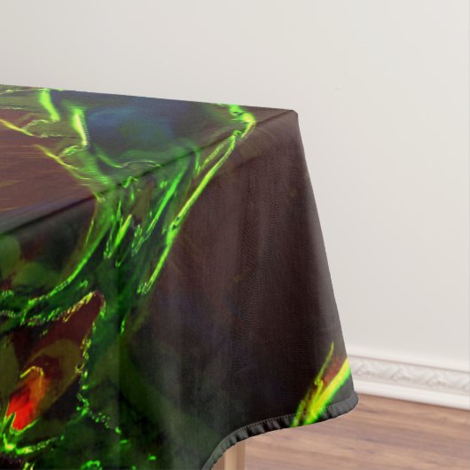 緑が火の上で排出 テーブルクロス (インサイチュ)