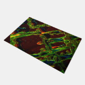 緑が火の上で排出 ドアマット (アングル)