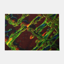 緑が火の上で排出 ドアマット