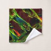 緑が火の上で排出 バスタオルセット (ウォッシュタオル)