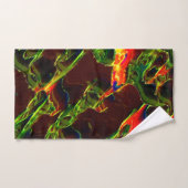 緑が火の上で排出 バスタオルセット (ハンドタオル)