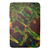 緑が火の上で排出 バスマット (正面縦)