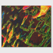 緑が火の上で排出 ラッピングペーパー (フラット)