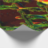 緑が火の上で排出 ラッピングペーパー (角)