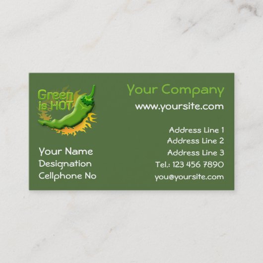 緑が熱い 名刺 (正面)