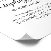 緑が詰まっていない結婚式のサイン ポスター (角)