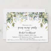 緑が遠くにさよならパーティー写真 招待状 (正面)