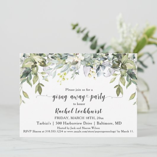 緑が遠くにさよならパーティー写真 招待状 (スタンド正面)