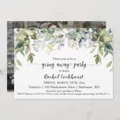 緑が遠くにさよならパーティー写真 招待状 (正面/裏面)