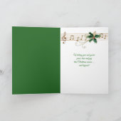 緑きらめくのクリスマスツリー シーズンカード (内部)