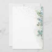 緑きらめく色ホワイト庭園の結婚式 招待状 (裏面)