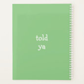 緑この場所でおもしろい物が発生プランナー プランナー手帳 (裏面)