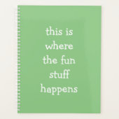 緑この場所でおもしろい物が発生プランナー プランナー手帳 (正面)