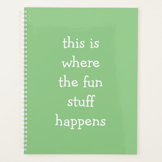 緑この場所でおもしろい物が発生プランナー プランナー手帳 (正面)