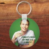 「緑だということは分かってるけど…」 キーホルダー (正面)