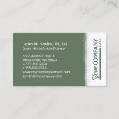 緑つや消しホワイト（垂直ロゴ） 名刺 (正面)