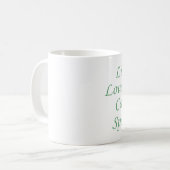 緑で生きる コーヒーマグカップ (正面左)