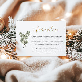 緑とお洒落金ゴールドパインコーン結婚式の情報 エンクロージャーカード