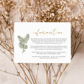 緑とお洒落金ゴールドパインコーン結婚式の情報 エンクロージャーカード