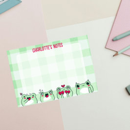 緑とってもキュートな子供用オリジナル漫画カエルキャラクター ポストイット