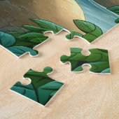 緑とよくはしゃぐ流れの中でヤギの旅 ジグソーパズル (側面)