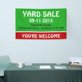 緑とアイディアのみをカラー 横断幕 (トレードショー)