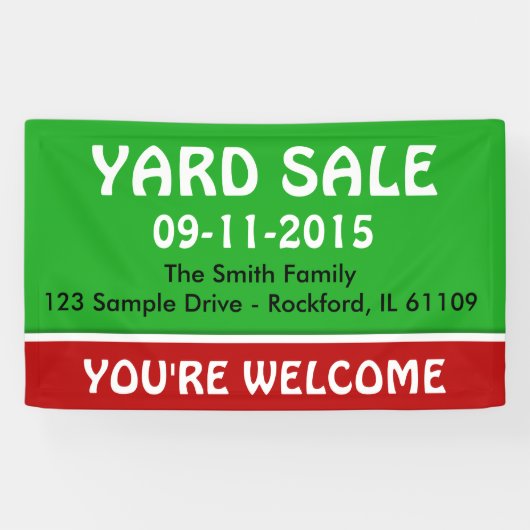 緑とアイディアのみをカラー 横断幕 (横)