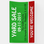 緑とアイディアのみをカラー 横断幕 (縦)