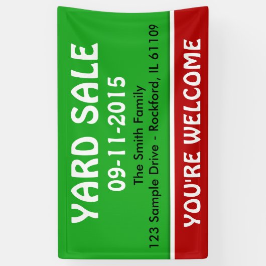 緑とアイディアのみをカラー 横断幕 (縦)