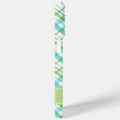 緑とアクアプレイドパターン Case-Mate iPhoneケース (裏面 / 右)