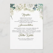 緑とアジサイ結婚ズ情報ゲスト エンクロージャーカード (正面)