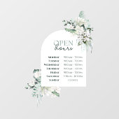 緑とアーチオープン時間ウィンドウにしがみつく ウィンドウサイン (シート)