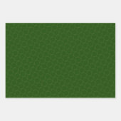 緑とエレガント金ゴールドのパターン ラッピングペーパーシート (正面2)