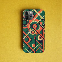 緑とエレガント金ゴールドアールデコ幾何学模様