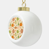 緑とオレンジのカボチャ、シームレスなパターン。 セラミックボールオーナメント (右)