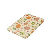 緑とオレンジのカボチャ、シームレスなパターン。 バスマット (アングル)