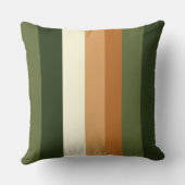 緑とオレンジのストライプ クッション (裏面)