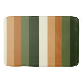 緑とオレンジのストライプ バスマット (正面)