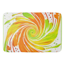 緑とオレンジのスパイラルデザイン