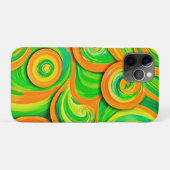 緑とオレンジのスパイラル Case-Mate iPhoneケース (裏面(横))