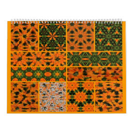 緑とオレンジのダリアカレンダー カレンダー